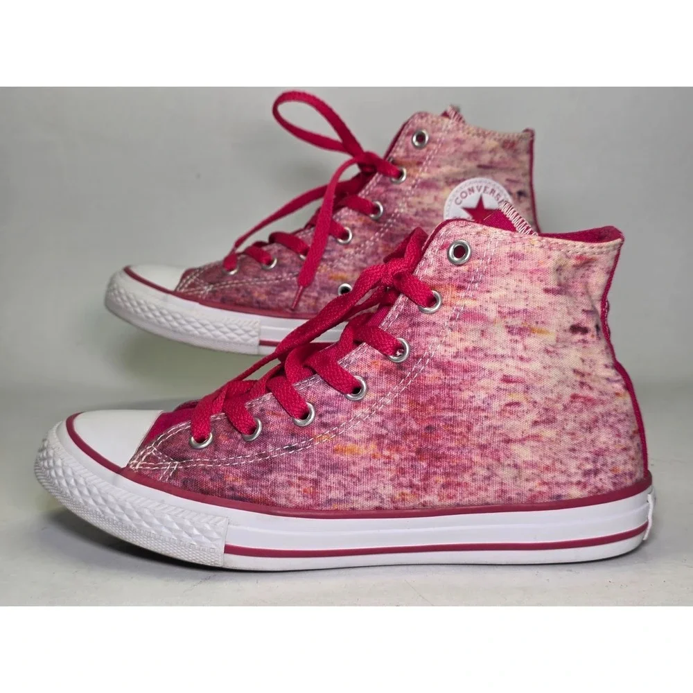 Converse Chuck Taylor All Star High Top Junior Sneakers Size 4.5 Pink Berry Shoe
